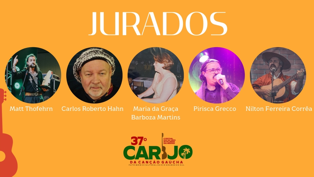 Conheça a trajetória dos jurados do 37ª Carijo da Canção Gaúcha