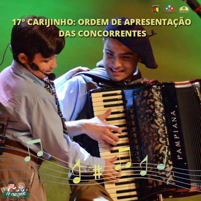 Comissão Organizadora do 17° Carijinho Divulga ordem de apresentação das concorrentes