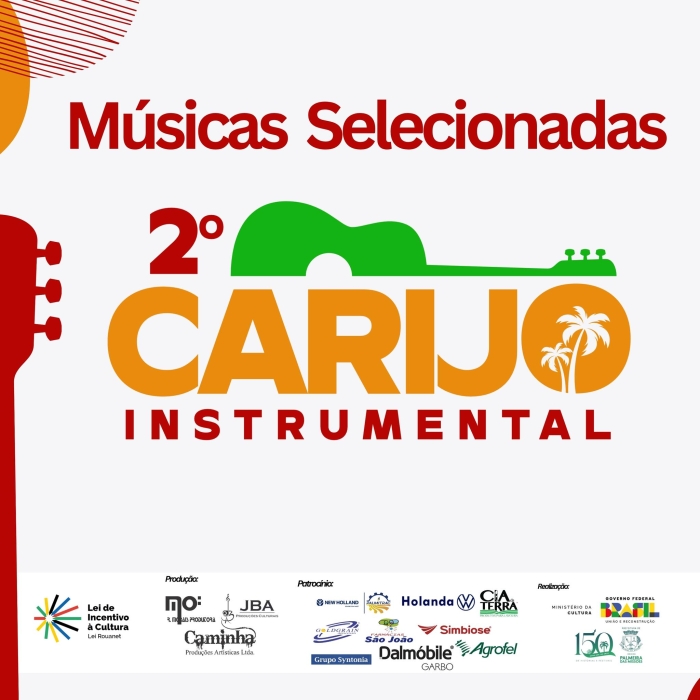 São divulgadas as músicas classificadas para o 2º Carijo Instrumental